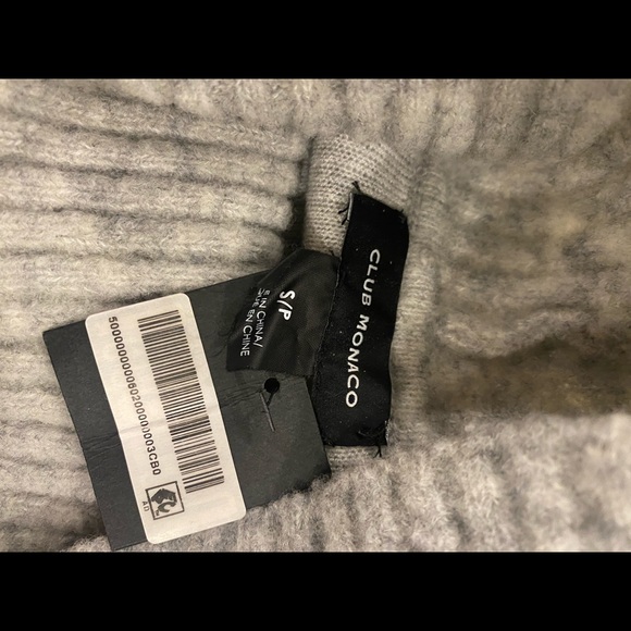 Club Monaco Oversize Turtleneck Sweater In Light Grey - Picture 8 of 9